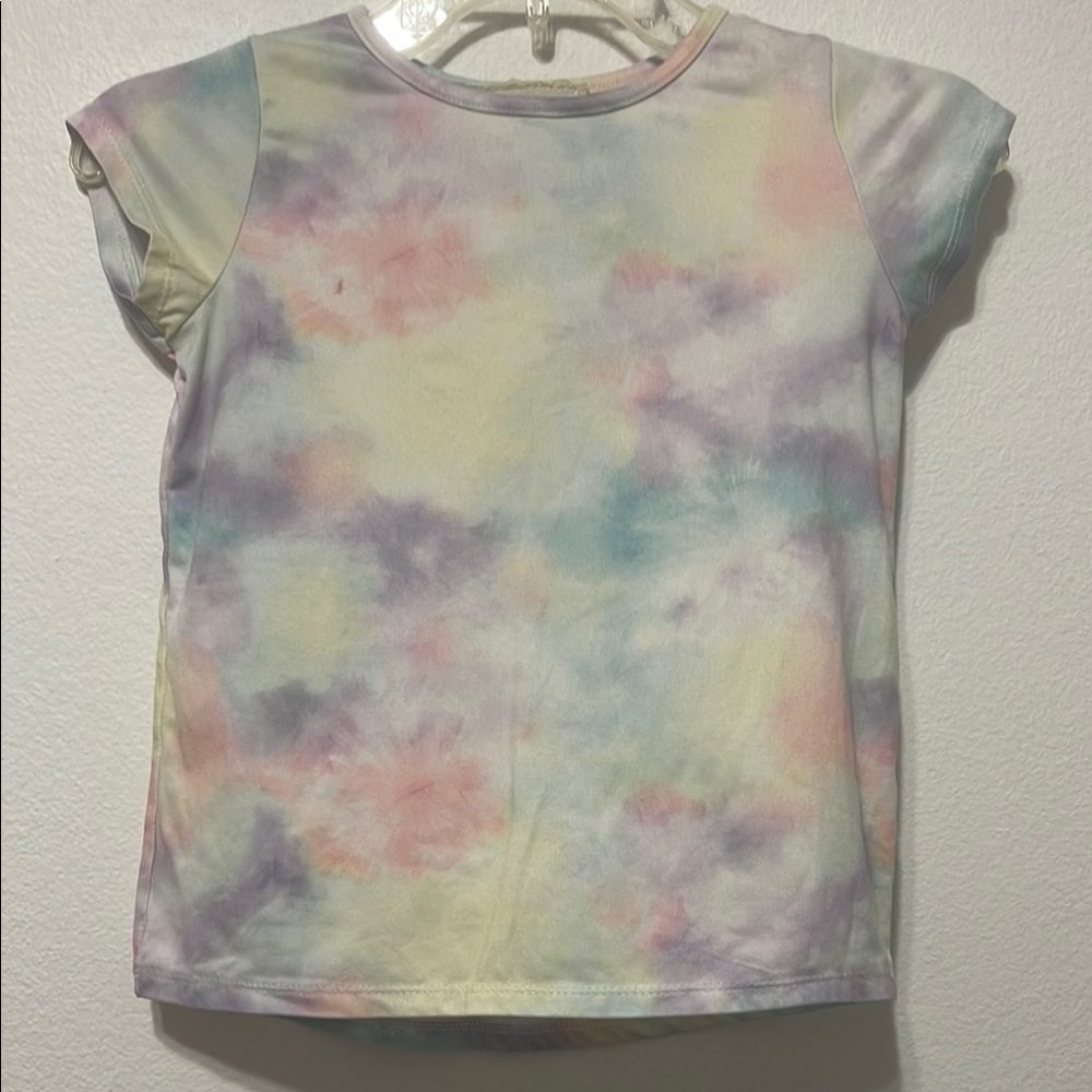 btween Pink and Yellow Short Sleeve Tee Size 8 EUC